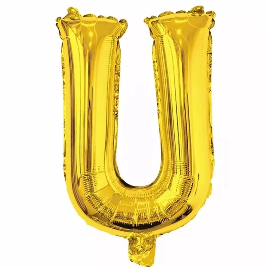Gold Foil Letter Foil Balloon   Letter"U"