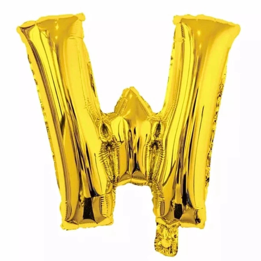 Gold Foil Letter Foil Balloon   Letter"W"