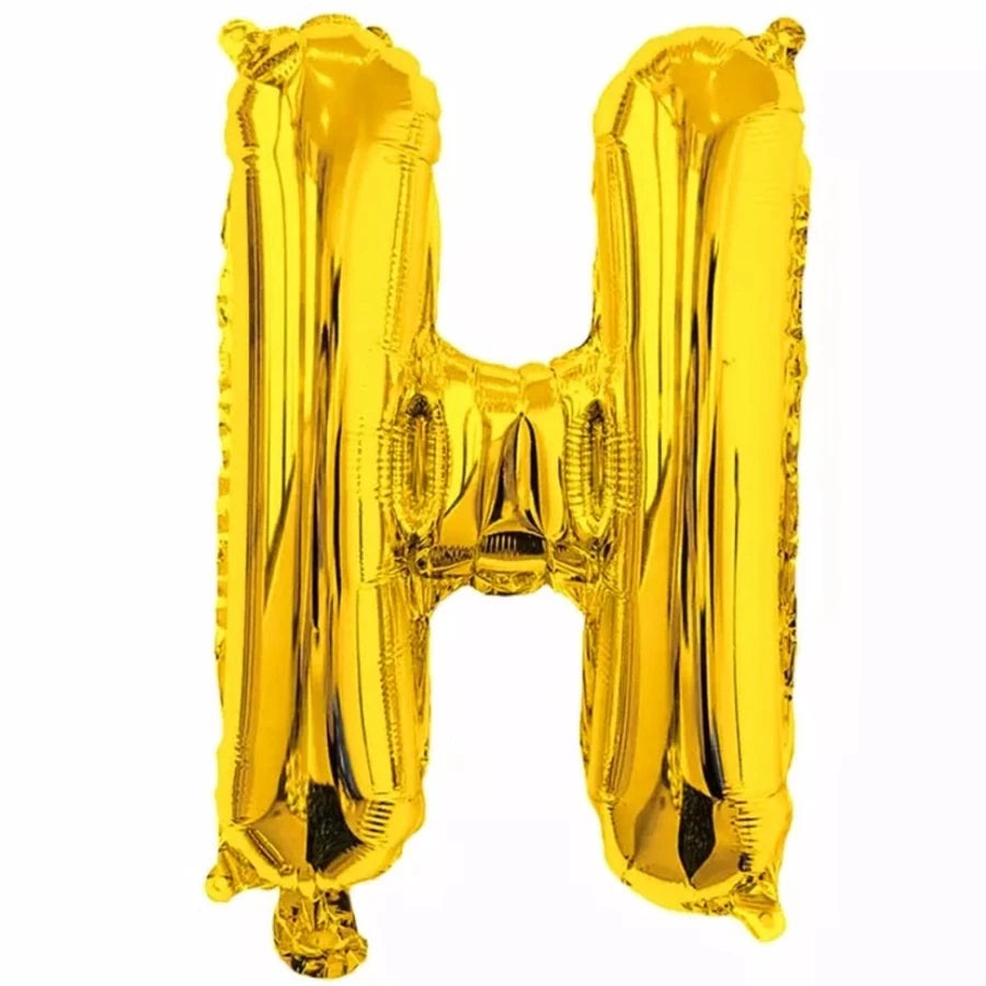 Gold Foil Letter Foil Balloon   Letter"H"