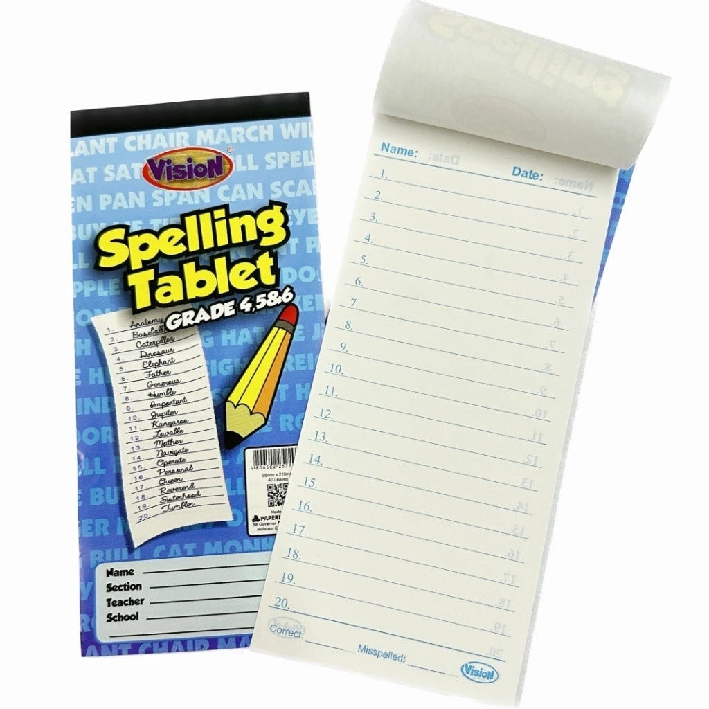 Vision spelling tablet Grades 4-6