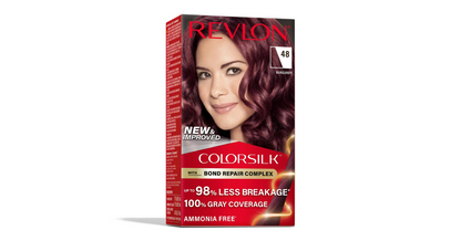 Revlon ColorSilk Permanent Hair Color, Bond Repair Complex, 48 Burgundy, 1 pack