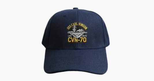 Classic USS Carl Vinson CVN-70 Baseball Cap Retro Style Adjustable Fashion Dad Hats for Men Women