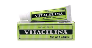 Vitacilina First Aid Skin Antibiotic Ointment to Help Treat Minor Scrapes, Cuts, Burns, 1 oz Tube