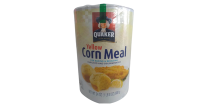 Quaker Yellow Enriched and Degerminated Corn Meal Canister, 24 oz