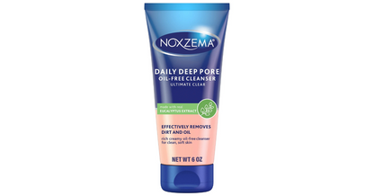 Noxzema Deep Pore Facial Cleanser Cream, Daily Face Cleansing for All Skin Types 6 oz