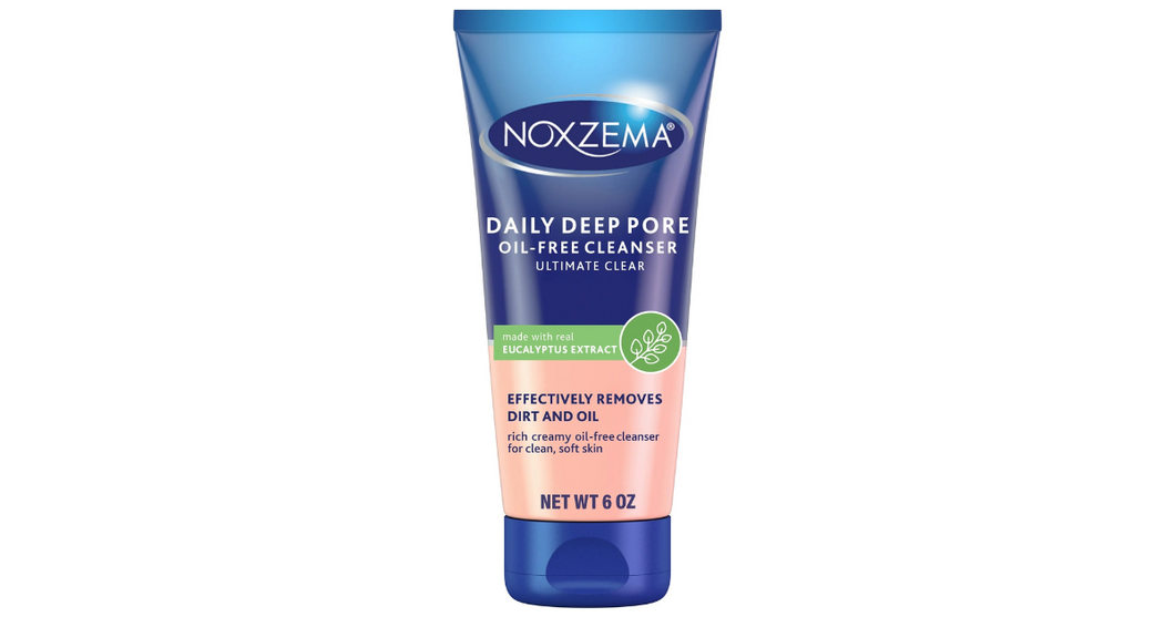 Noxzema Deep Pore Facial Cleanser Cream, Daily Face Cleansing for All Skin Types 6 oz