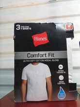 Load image into Gallery viewer, HANES 3 tagless white t-shirt
