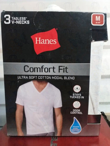 Hanes Comport Fit T-shirt V-neck 3 in 1 Pack