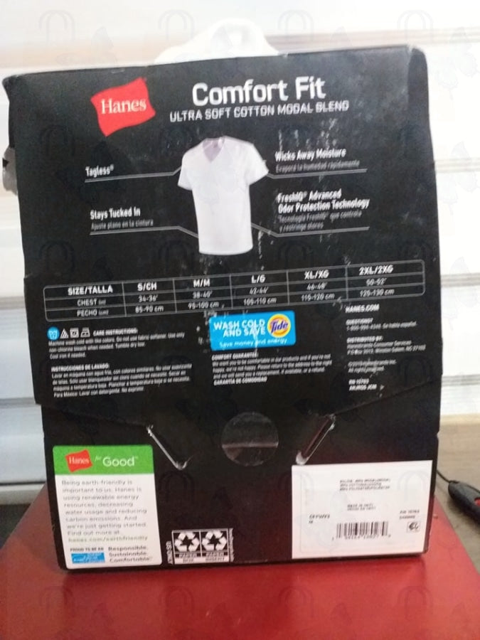 Hanes Comport Fit T-shirt V-neck 3 in 1 Pack