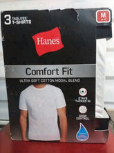 Load image into Gallery viewer, HANES 3 tagless white t-shirt
