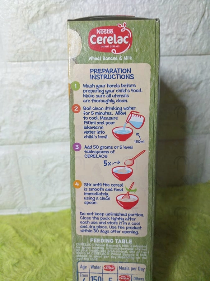 Nestle Cerelac Wheat Banana & Milk (120)