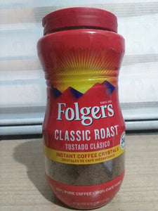 Folgers Classic roast instant coffee crystal make 240 cups(16 oz)453g