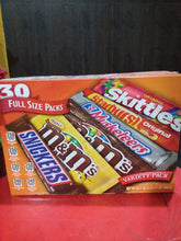 Load image into Gallery viewer, M&amp;M&#39;S, Snickers, 3 Musketeers, Skittles &amp; Starburst Full Size Chocolate Candy Variety Mix
