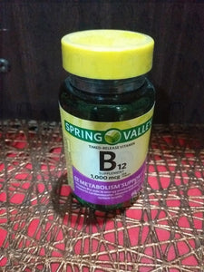 Spring Valley B12, 1000mcg 60 tablets