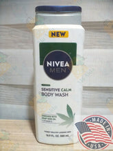 Load image into Gallery viewer, NIVEA men Sensitive Calm Body wash enriched w/ Hemp seed oil+vit. E(500ml) U.S.A
