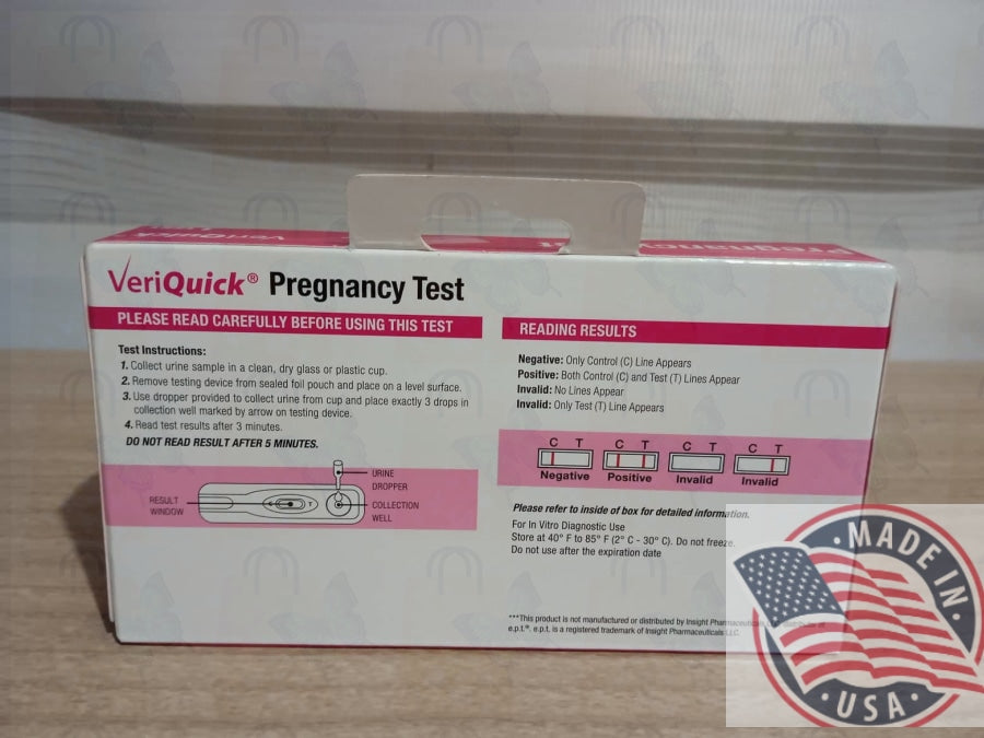 VeriQuick Pregnancy Test easy to use and quick Result in 3 minutes (1 Test)