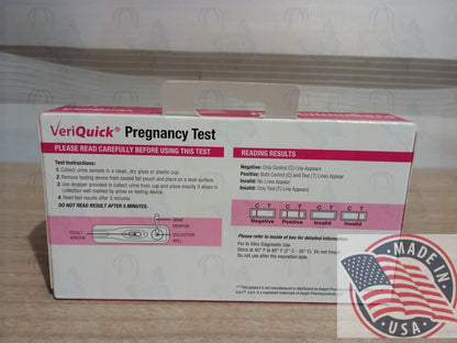 VeriQuick Pregnancy Test easy to use and quick Result in 3 minutes (1 Test)
