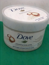 Load image into Gallery viewer, Dove Exfoliating body polish crushed macadamia &amp; rice milk 10.5 oz
