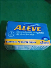 Load image into Gallery viewer, ALEVE  Pain Reliver/fever reducer 220mg 24 caplets
