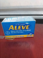 Load image into Gallery viewer, ALEVE  Pain Reliver/fever reducer 220mg 24 caplets
