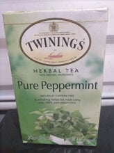 Load image into Gallery viewer, Twinings Pure Peppermint Herbal  tea bags 20 counts 40g
