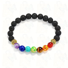Load image into Gallery viewer, Lava Stone Multicolor Beaded Bracelet
