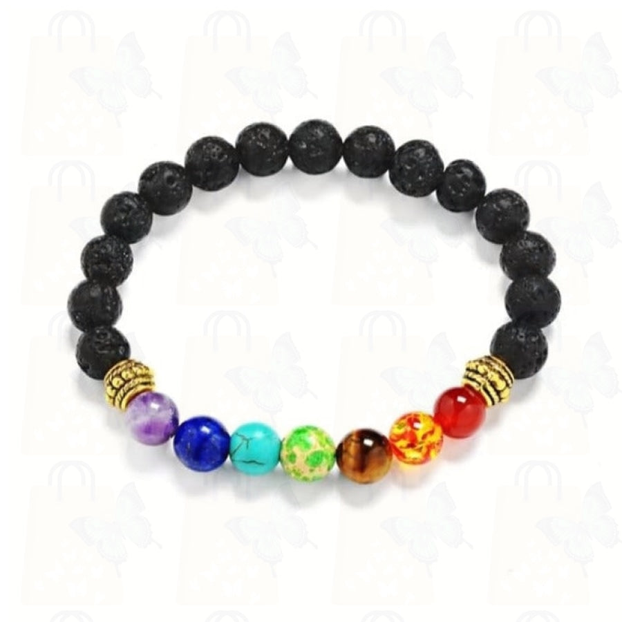 Lava Stone Multicolor Beaded Bracelet