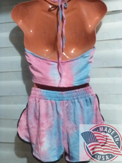 Zenaida Mart Women spagetti Tank Top and shorts set