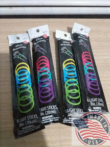 Glow Bracelets 8 pcs light sticks (20 cm)