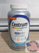 Load image into Gallery viewer, Centrum silver Men 50+multivitamin 275 tablets
