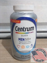 Load image into Gallery viewer, Centrum silver Men 50+multivitamin 275 tablets
