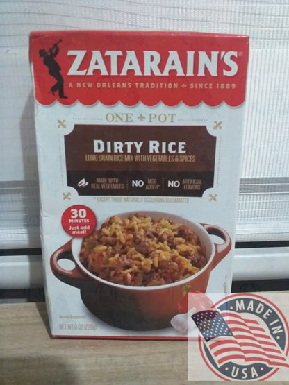 Zatarain's one pot Dirty rice long grain rice mix with vegetables & spices 226g