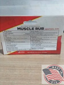 Extra stregth muscle rub mentol 2.5% fast penetrating,pain relieving gel 1.5 oz(42.5g)