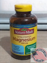 Load image into Gallery viewer, Naturemade  extra strength Magnesium 400mg 180 softgel
