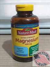 Load image into Gallery viewer, Naturemade  extra strength Magnesium 400mg 180 softgel
