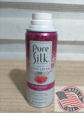 Load image into Gallery viewer, Pure Silk  Shave Cream Raspberry mist aloe infusion moisturizers skin 5 oz (142g) U.S.A
