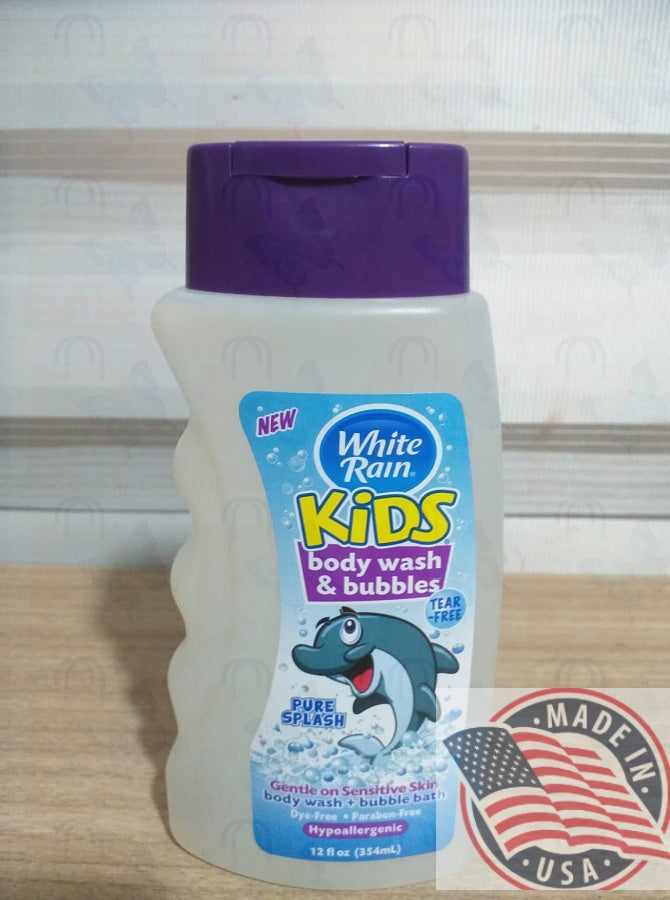 White Rain Kids Body wash & Bubbles Pure Splash for sensitive skin 12 oz(354ml)U.S.A