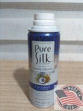 Load image into Gallery viewer, Pure Silk Shave Cream CoCOnut &amp; oat flour soothes skin 5 oz(142g)
