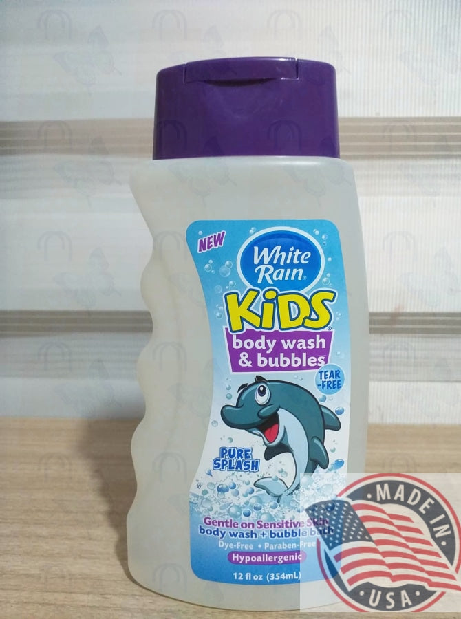 White Rain Kids Body wash & Bubbles Pure Splash for sensitive skin 12 oz(354ml)U.S.A