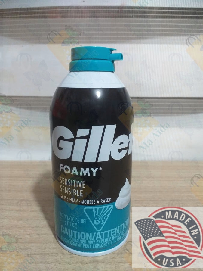 Gillette Foamy Sensitive Skin Shaving Cream (11 oz )U.S.A