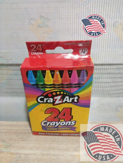 Cra-Z-Art 24 Crayons School Quality smoother Brighter colors