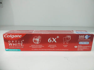 Colgate Optic White Teeth Whitening Toothpaste, Stain Fighter, Fresh Mint Gele (2 oz)56.6g