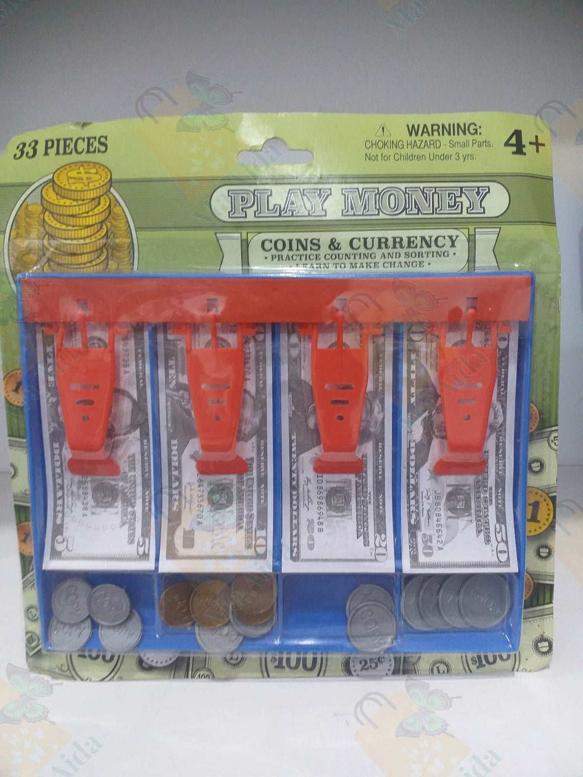 Play Money coins & currency Toy 33 pieces for kids age 4+