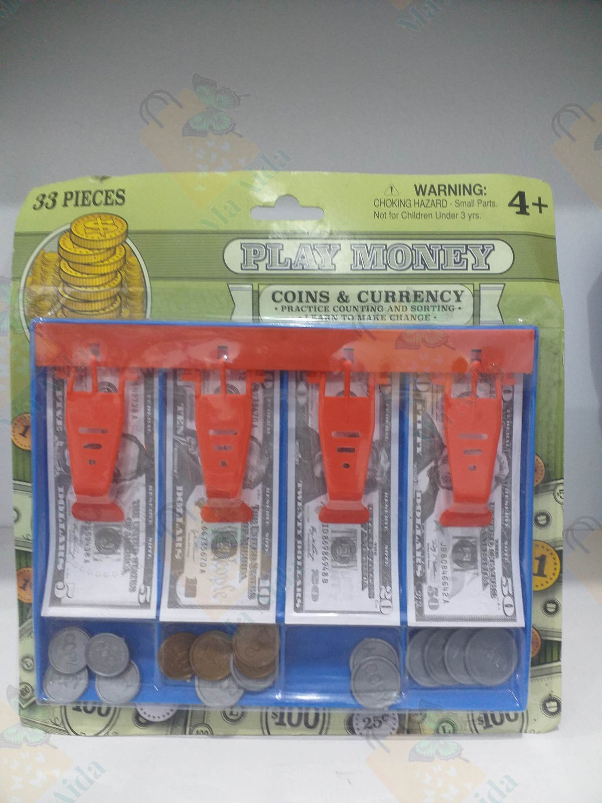 Play Money coins & currency Toy 33 pieces for kids age 4+
