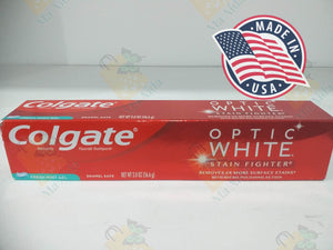 Colgate Optic White Teeth Whitening Toothpaste, Stain Fighter, Fresh Mint Gele (2 oz)56.6g