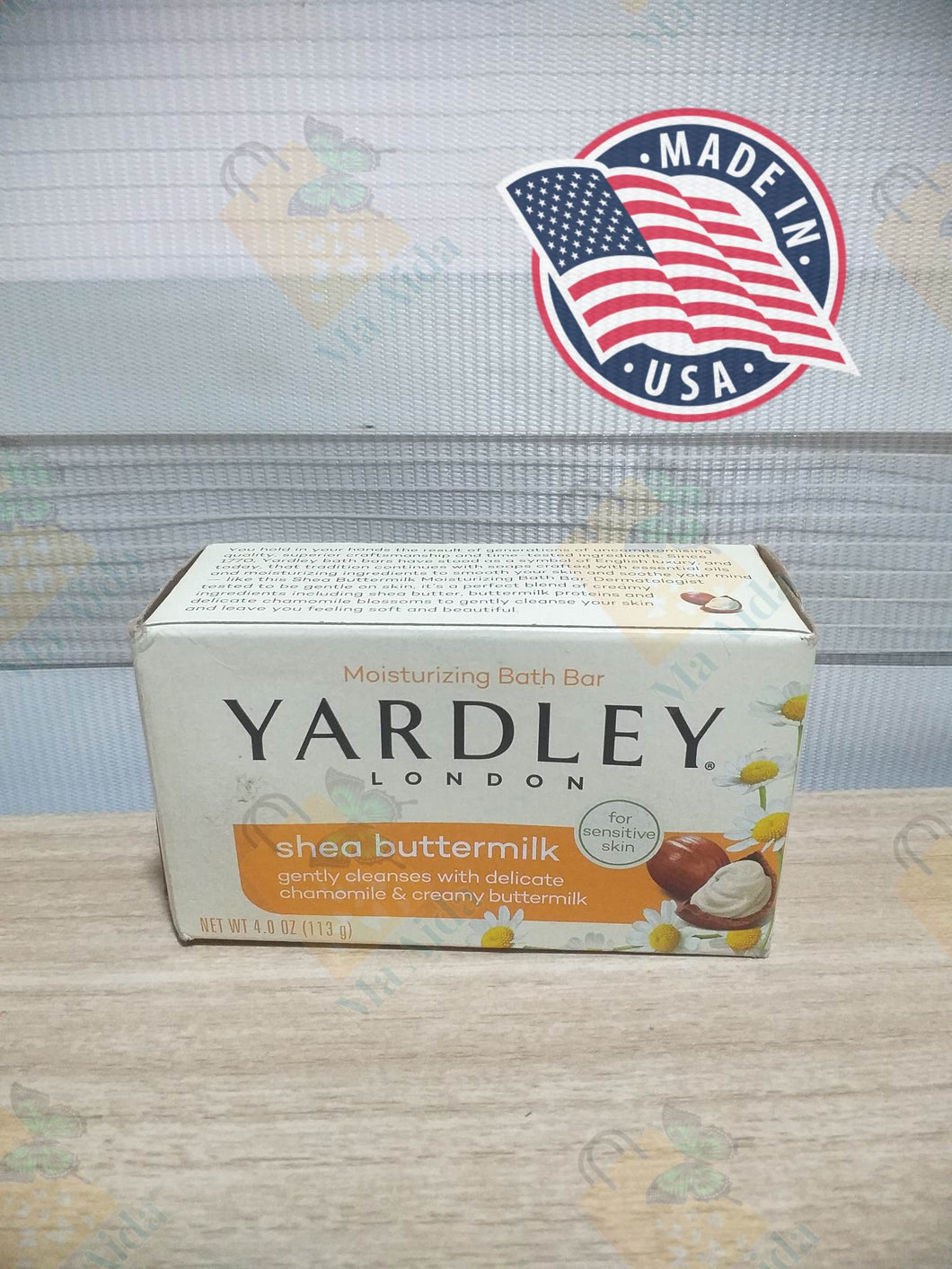 Yardley London Moisturizing Bath Bar Shea Buttermilk 4.0 Oz.(113g)