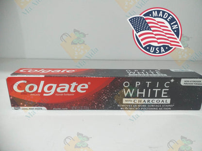 Colgate Optic White Toothpaste with Charcoal cool mint paste2.5 oz (70.8g)