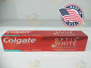 Colgate Optic White Teeth Whitening Toothpaste, Stain Fighter, Fresh Mint Gele (2 oz)56.6g