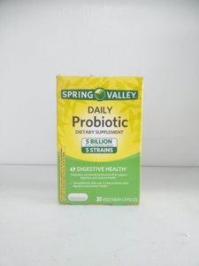 Spring Valley Daily Probiotic 5 Billion 5 Strain Dietary Supplement, 30 count