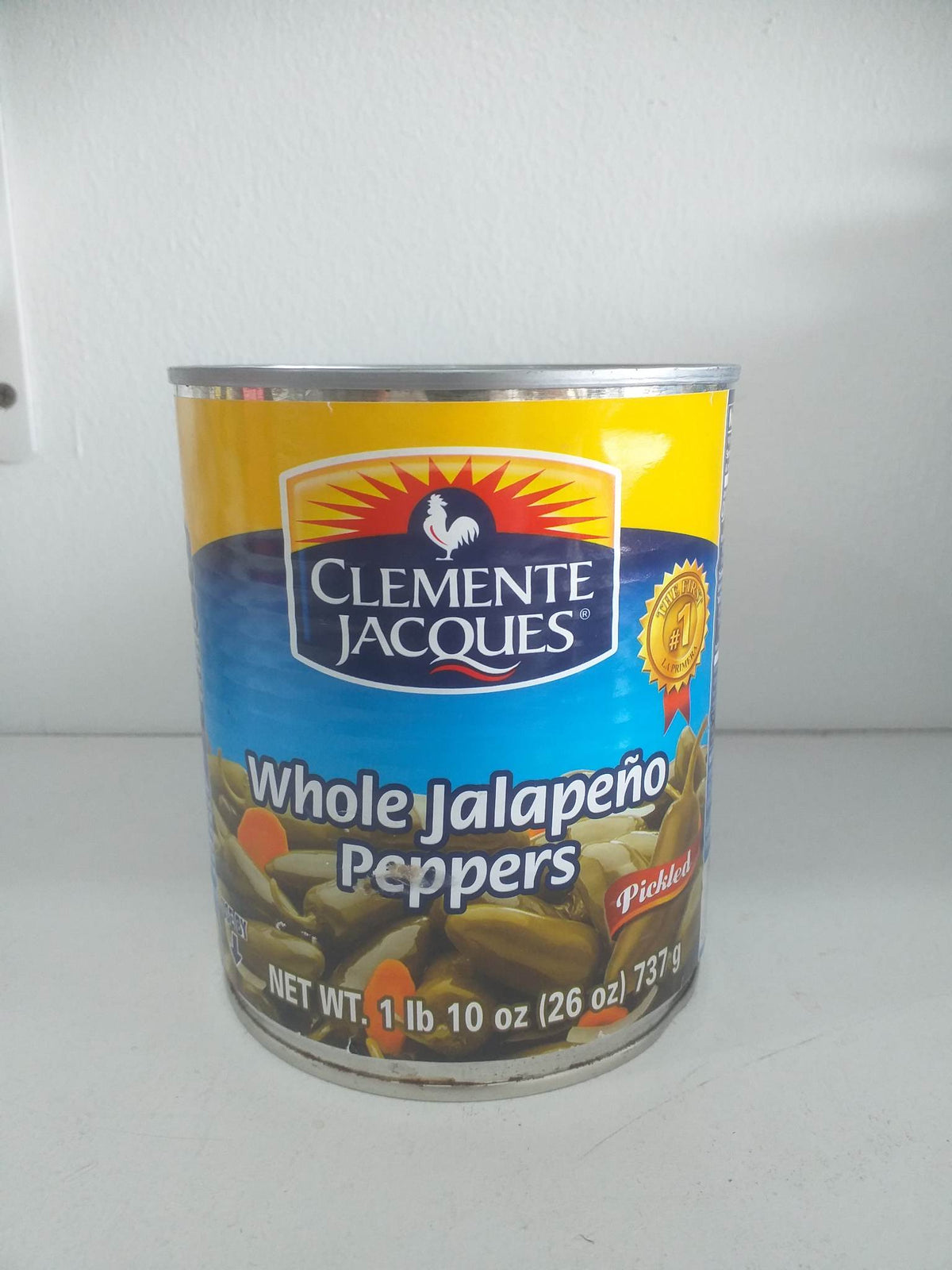 Clemente Jacques Whole Jalapeno Peppers, Pickled Jalapeno Peppers, 26 oz(737g) Can